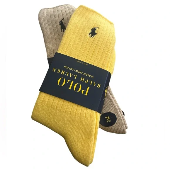 Polo Ralph Lauren Classic Crew Cotton Socks - Picture 1 of 3